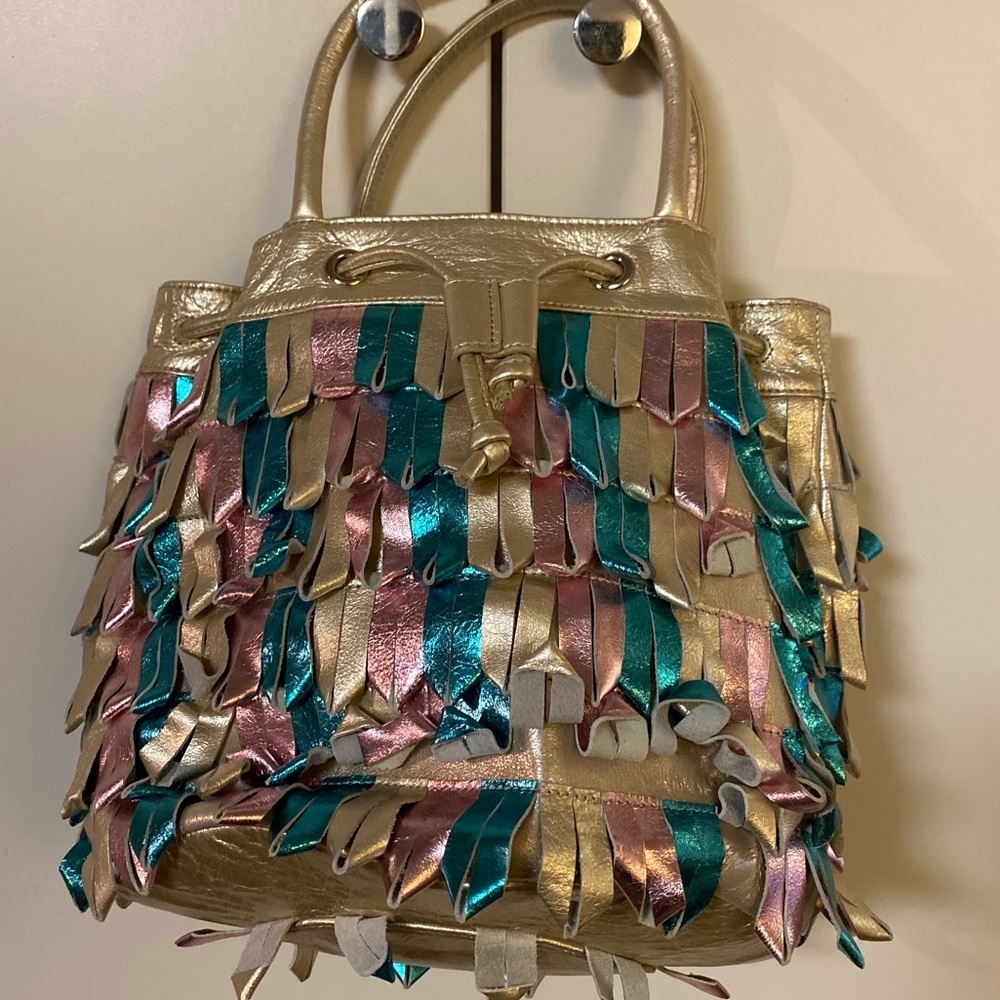 Chi Carlos Falchi Gold Handbag
